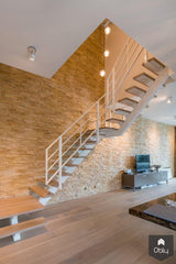 Trappen met stalen middenboom-Van Bruchem Staircases-alle,Entree hal trap-OBLY